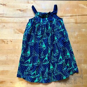 Baby Gap Navy and Green Sailboat Dress